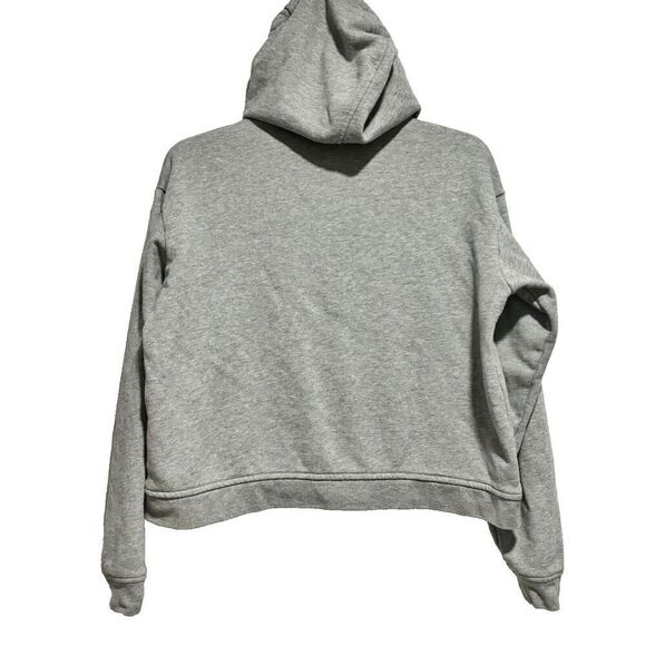 Everlane The 100% Human Typography Hoodie French Terry XS Gray Boxy Long Sleeve - Picture 3 of 8